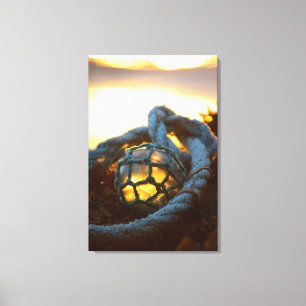 Lienzo Vidrio flotante resplandeciente al atardecer, Alas