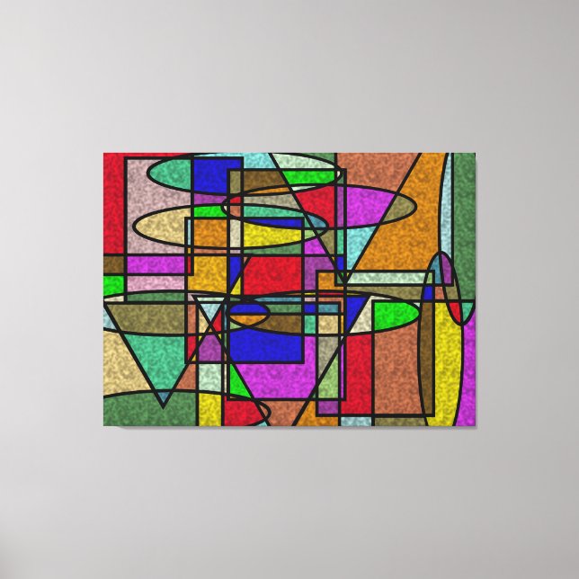 Lienzo Vidrio Vitral Manchado (Anverso)