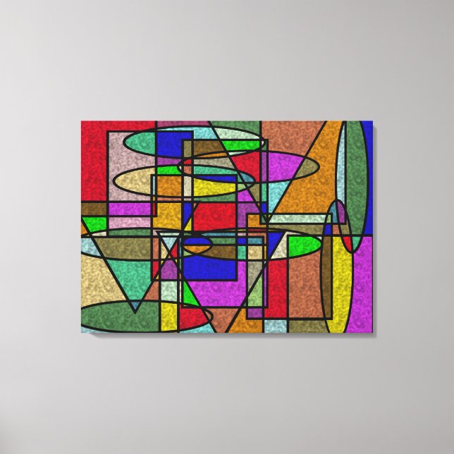 Lienzo Vidrio Vitral Manchado (Anverso)