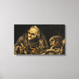 Lienzo Vieja con esqueleto (muerte) (Francisco Goya)