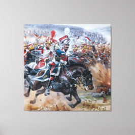 Lienzo Vieja escena napoleónica de la batalla pintando Le