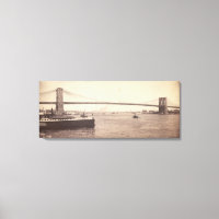 Vieja fotografía del puente de Brooklyn (1896)
