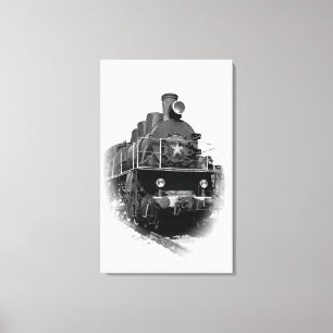 Lienzo Vieja locomotora de vapor