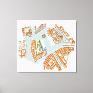 Lienzo Vieja plaza. Praga Checo