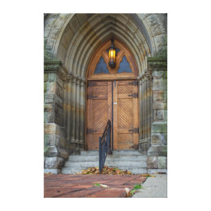 Lienzo Viejas puertas de iglesia en Detroit