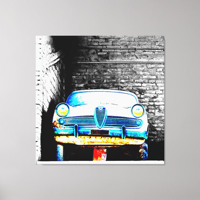 Lienzo Viejo coche (Anverso)