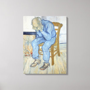 Lienzo Viejo hombre de Vincent van Gogh el   en dolor