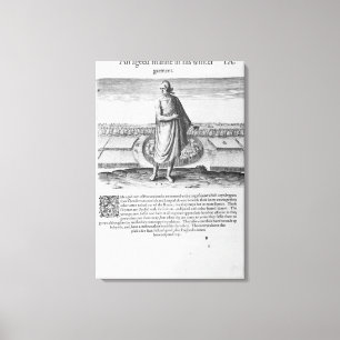 Lienzo Viejo hombre indio en su ropa del invierno