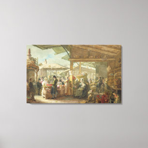 Lienzo Viejo mercado del jardín de Covent, 1825
