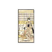 Viejo pergamino japonés de Guay ukiyo-e geisha