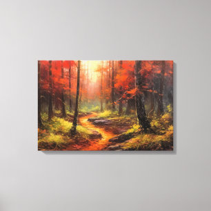 Lienzo Viejo sendero en el Bella Artes forestal japonés