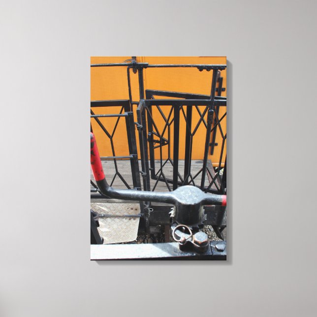 Lienzo Viejo tren de vapor Le Mastrou Wagon Crank Canvas (Anverso)