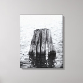 Lienzo Viejos posts rusos en el muelle