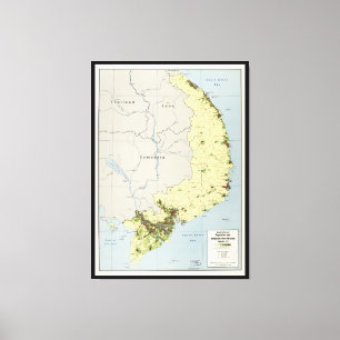 Lienzo Vietnam del sur mapa septiembre de 1972