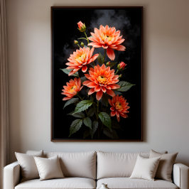 Lienzo Vietnamese Chrysanthemum on the Moon