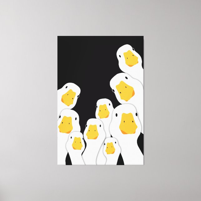 Lienzo Vigilancia espeluznante: Monitoreo en Geese desde  (Anverso)