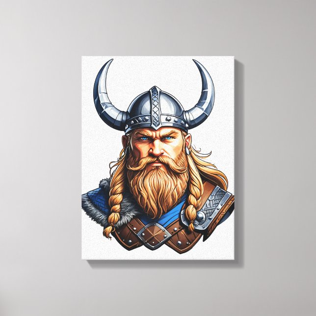 Lienzo Viking Hombre Nórdico (Anverso)