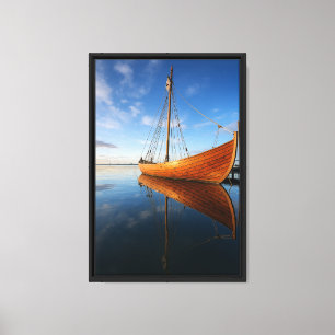 Lienzo Viking Longship Reflection Escandinavia Nautical