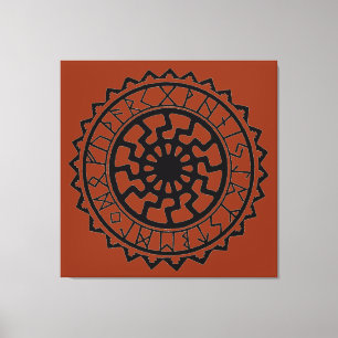Lienzo Viking Sun Celtic Rune Calendar Canvas