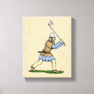 Lienzo Viking Warrior Wielding Broad-Ax