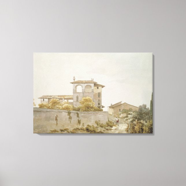 Lienzo Villa italiana (Anverso)