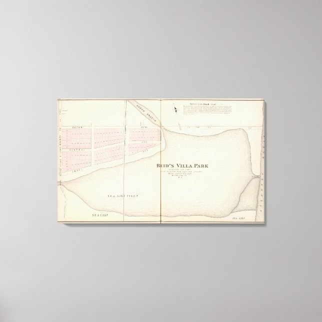 Lienzo Villa Park de Reid, NJ (Anverso)