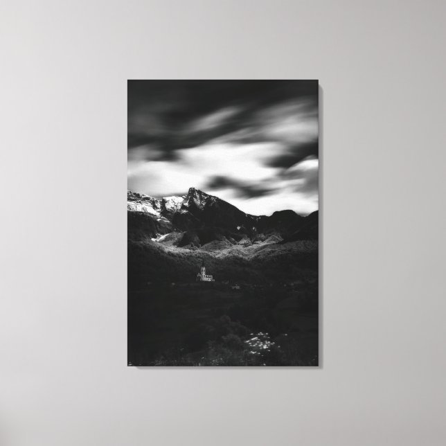 Lienzo Village Drežnica bajo la montaña Krn (Anverso)