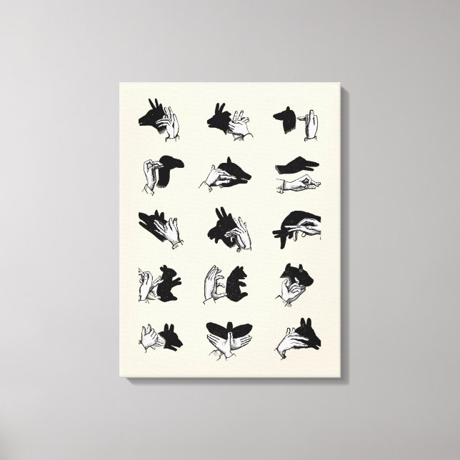 Lienzo Vimiantes Juegos de Sombra de Marionetas de Mano (Anverso)