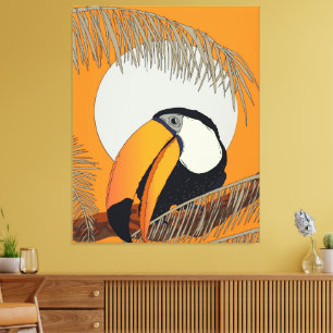 Lienzo Viñage Toucan