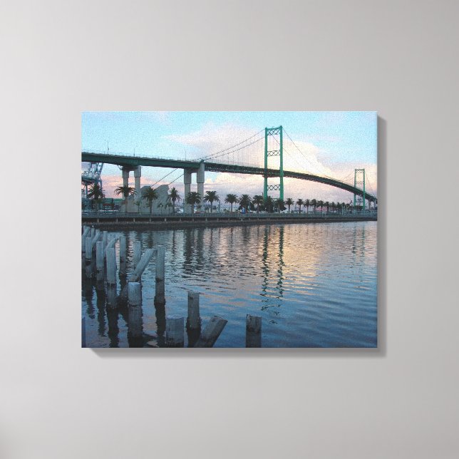 Lienzo Vincent Thomas Bridge San Pedro (Anverso)