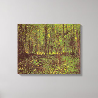 Lienzo Vincent van Gogh - Árboles y sotobosque