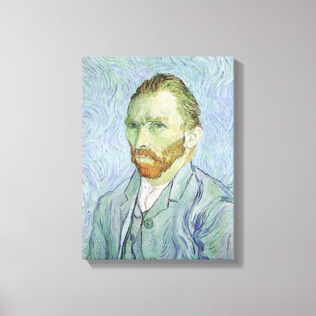 Lienzo Vincent van Gogh - Autoretrato Van Gogh en azul (Anverso)