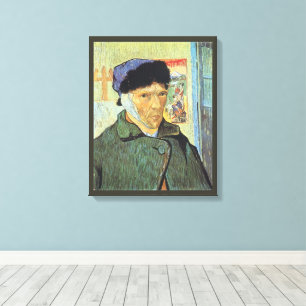 Lienzo Vincent van Gogh - Autorretrato con la oreja venda