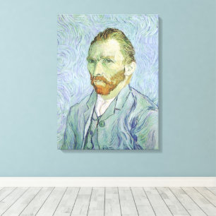 Lienzo Vincent van Gogh - Autorretrato de Van Gogh en Azu