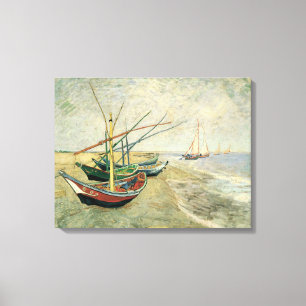 Lienzo Vincent van Gogh - Barcas de Pesca en la Playa