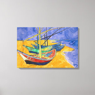 Lienzo Vincent van Gogh - Barcos de Pesca en la Playa