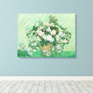 Lienzo Vincent Van Gogh, Base de Rosas, Rosas En El Caso
