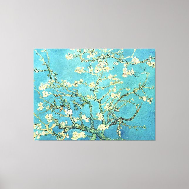 Lienzo Vincent van Gogh Blossomong Almond Tree (Anverso)