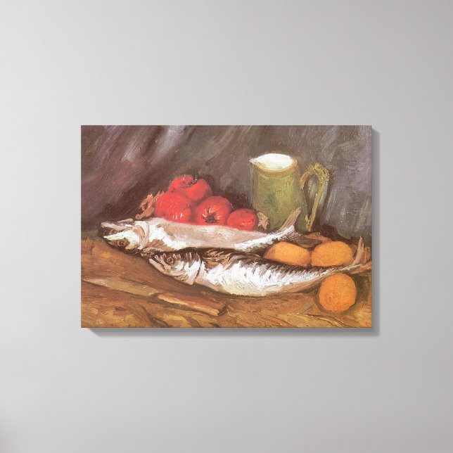 Lienzo Vincent van Gogh - Caballas, limones y tomates (Anverso)