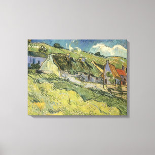 Lienzo Vincent van Gogh - Cabañas con Techo de Paja