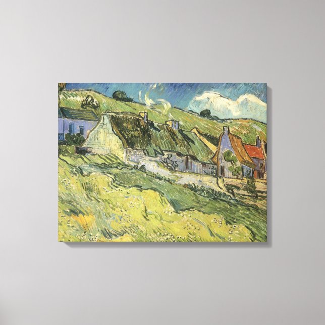 Lienzo Vincent van Gogh - Cabañas con Techo de Paja (Anverso)