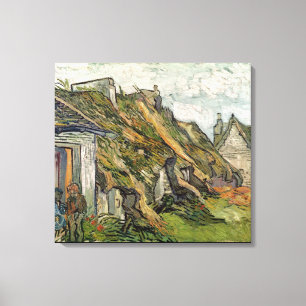 Lienzo Vincent van Gogh   Cabañas de paja en el Chaponval