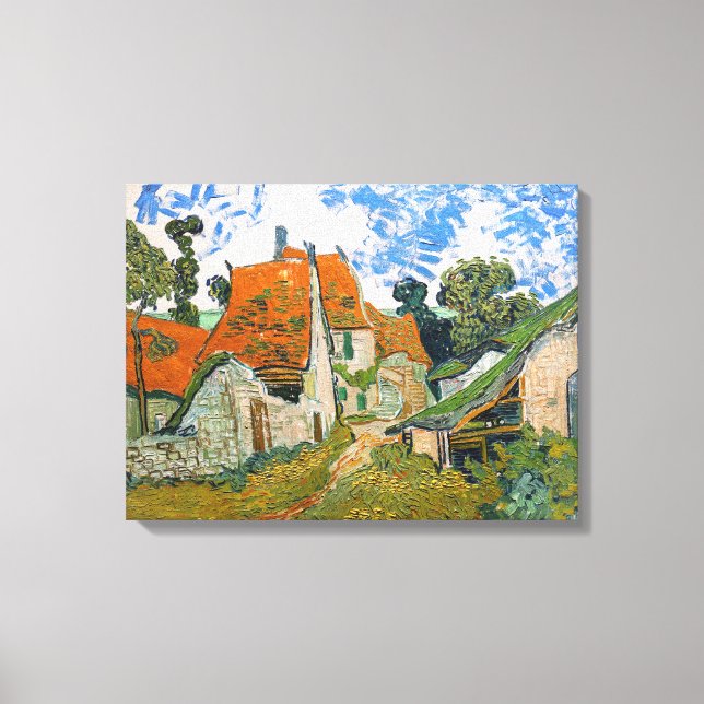 Lienzo Vincent van Gogh - Calle de Auvers-sur-Oise (Anverso)