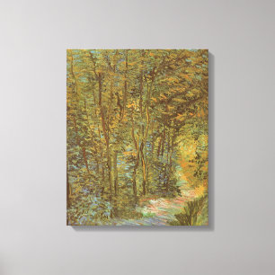 Lienzo Vincent van Gogh - Camino en los bosques