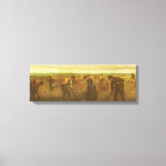 Lienzo Vincent van Gogh - Campesinos plantando patatas