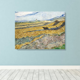 Lienzo Vincent Van Gogh, campo cerrado con flores
