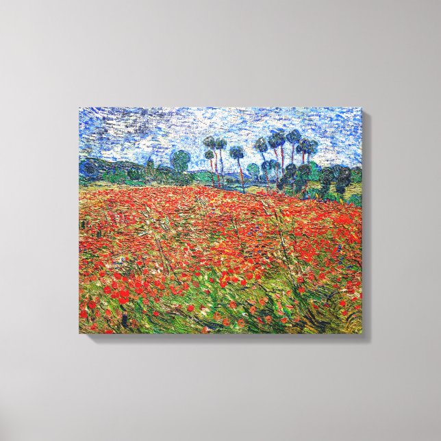 Lienzo Vincent van Gogh - Campo de amapolas (Anverso)