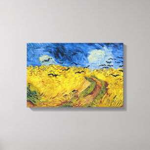 Lienzo Vincent van Gogh - Campo de trigo con cuervos