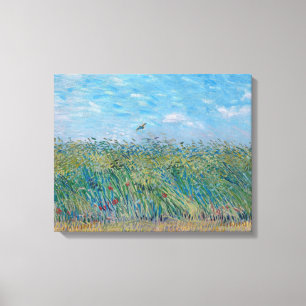 Lienzo Vincent Van Gogh - Campo de trigo con una larva