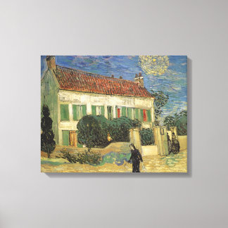 Lienzo Vincent van Gogh - Casa blanca de noche